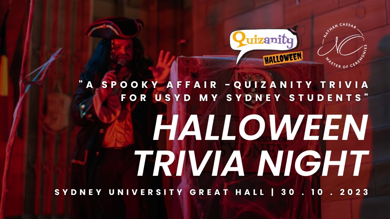 Spooktacular Quizanity Halloween Trivia University of Sydney | Nathan Cassar, Master of Ceremonies