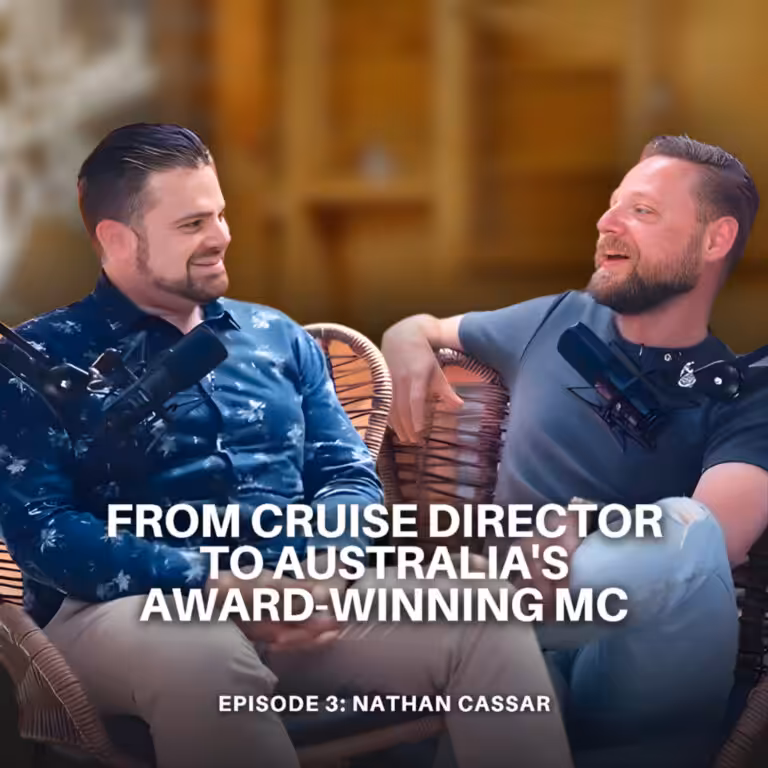 Episode 3: From Cruise Director to Australia’s Award-Winning MC | Nathan Cassar